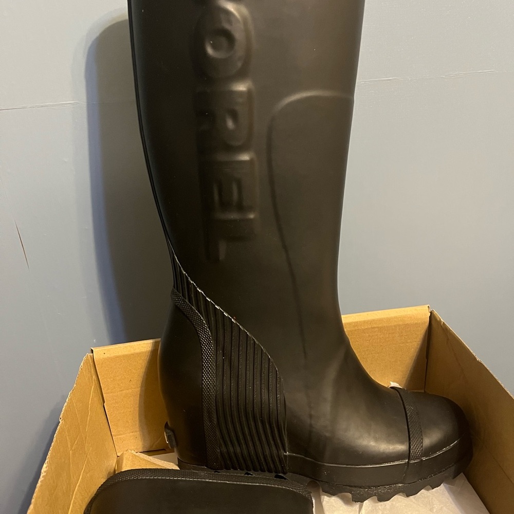 Sorel women wedge tall rain boots